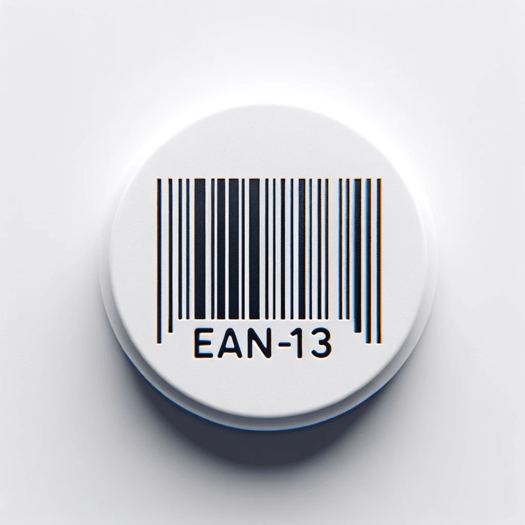 Barcode showing the thirteen digits of an EAN code